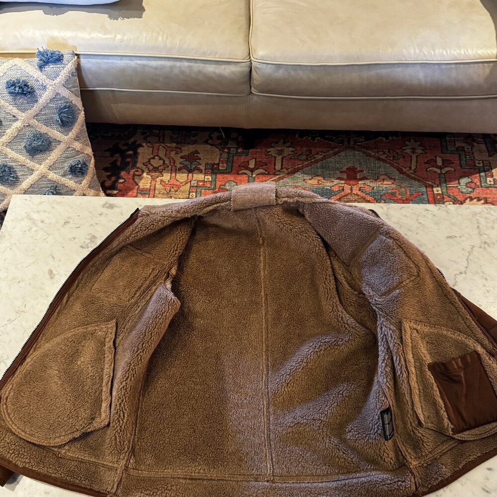 Like new! BUFFALO David Bitton Faux Leather Shearling Coat Size Large - Picture 7 of 13